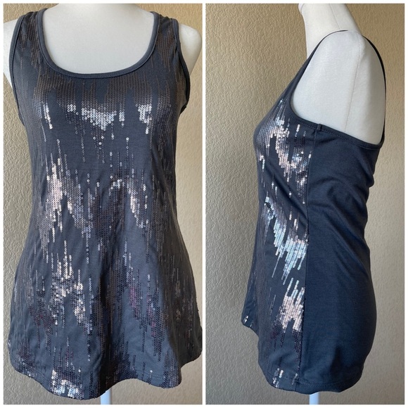 Wet seal sequin front racer back tank - small - Picture 1 of 2